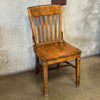 Vintage Solid Wood School Chair in the Style of W.H. Gunlocke Chair Co. Product Image