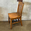 Vintage Solid Wood School Chair in the Style of W.H. Gunlocke Chair Co. Product Image