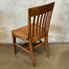 Vintage Solid Wood School Chair in the Style of W.H. Gunlocke Chair Co. Product Image