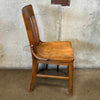 Vintage Solid Wood School Chair in the Style of W.H. Gunlocke Chair Co. Product Image