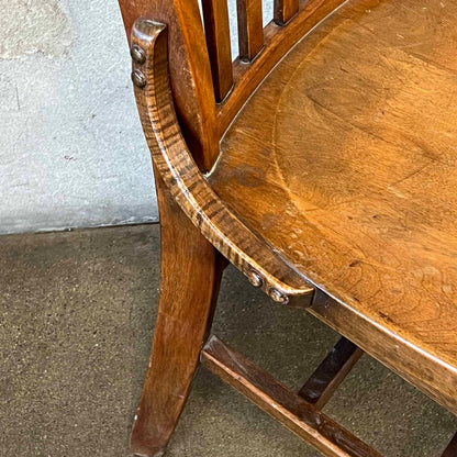 Vintage Solid Wood School Chair in the Style of W.H. Gunlocke Chair Co.