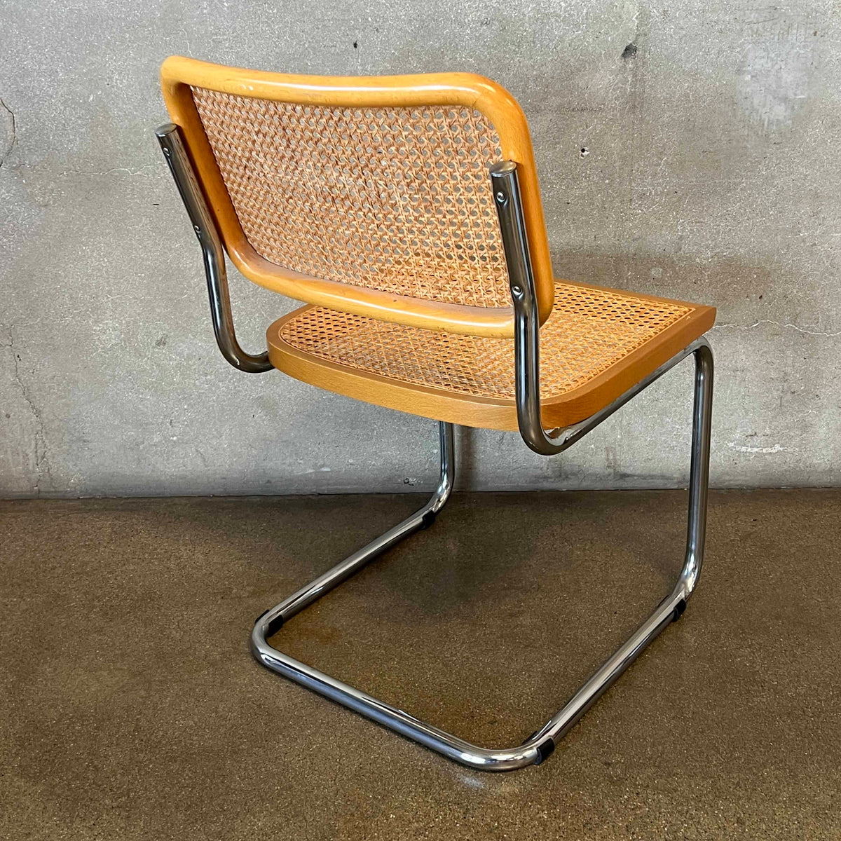 Cesca Style Woven Cane & Chrome Chair