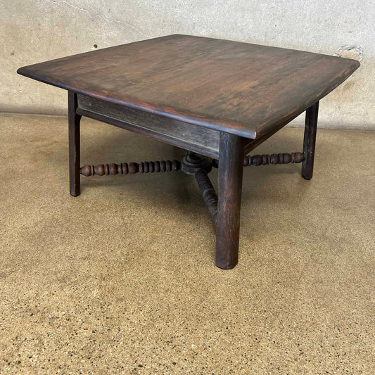 Monterey Furniture Large Coffee Table Old Wood Finish c. 1930