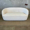 Mid Century Inspired Loveseat Sofa By CB2 with Ivory Boucle Fabric Product Image