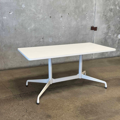 Eames Rectangular Cream Table - Laminate Top / Segmented Base Table