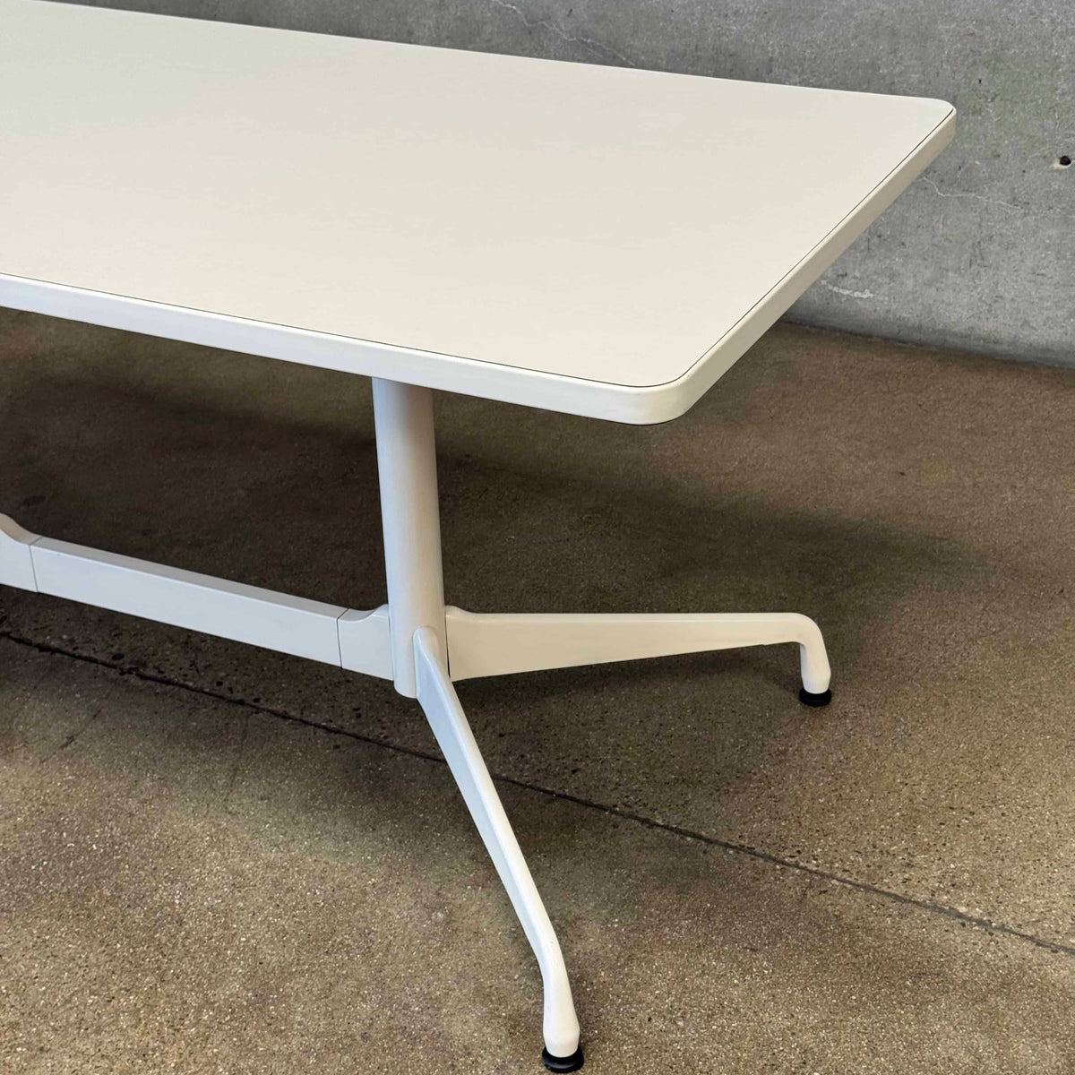 Eames Rectangular Cream Table - Laminate Top / Segmented Base Table