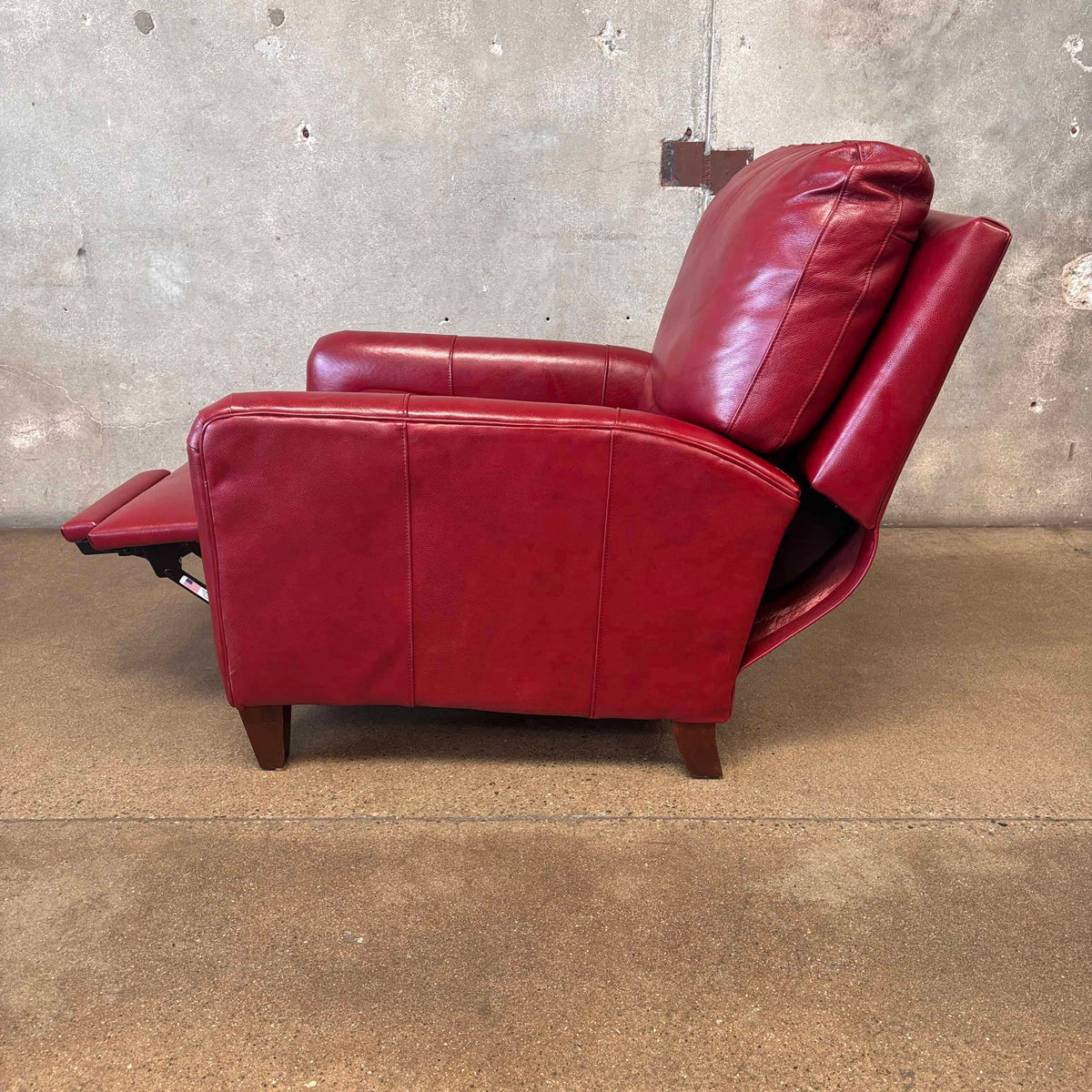 Bradington Young Zion Three-Way Red Leather Lounger #1