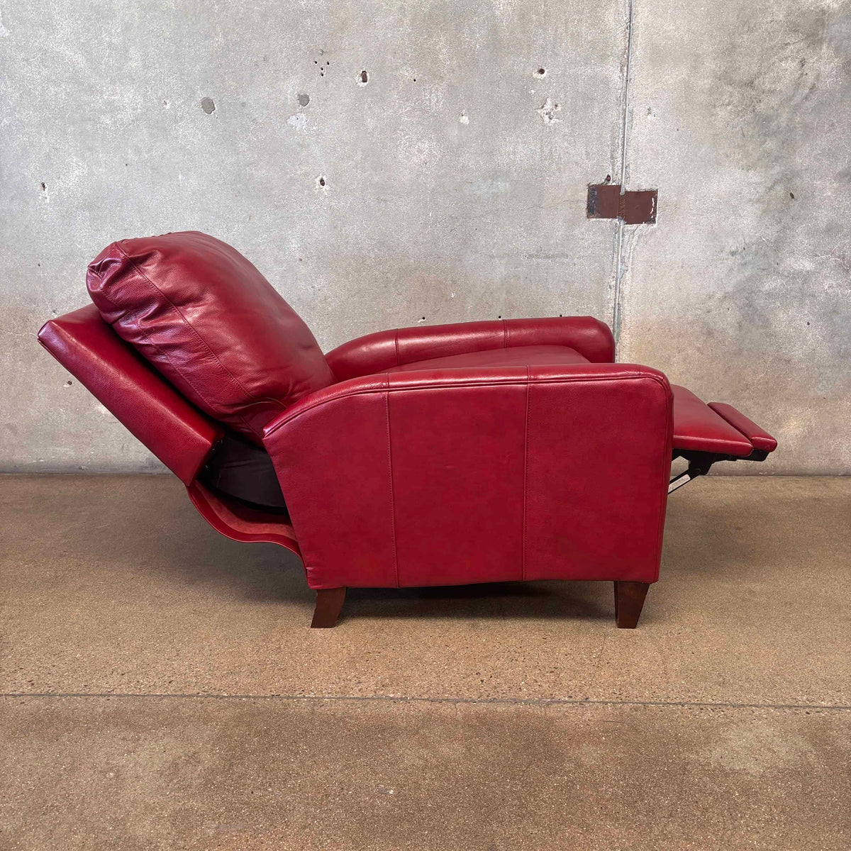 Bradington Young Zion Three-Way Red Leather Lounger #1