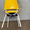 1970s Lemon Slice Dining Table and Four Original Yellow Chairs Product Image