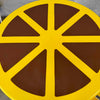 1970s Lemon Slice Dining Table and Four Original Yellow Chairs Product Image
