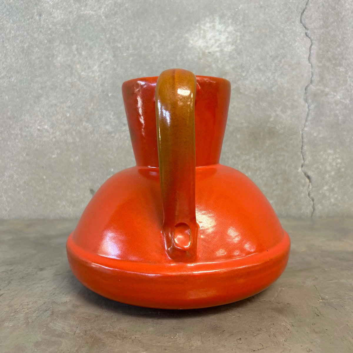 Catalina Island Handled Vase, Toyon Red Glaze
