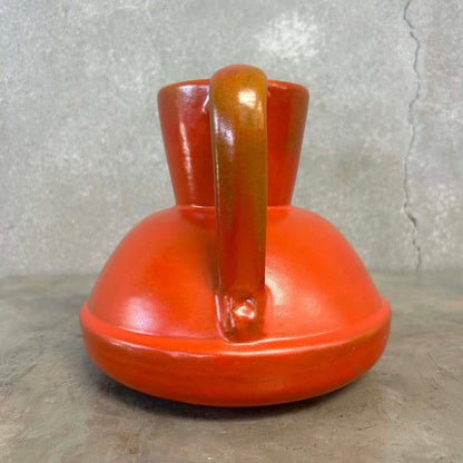 Catalina Island Handled Vase, Toyon Red Glaze