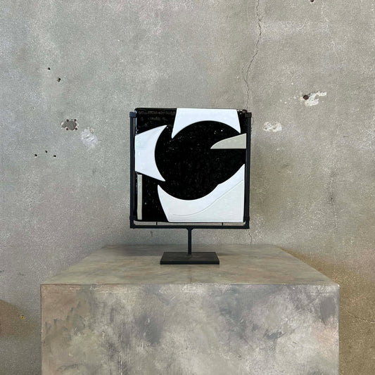Original Abstract Glass Artwork by David Mac Innes - Signed