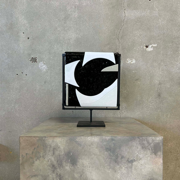 Original Abstract Glass Artwork by David Mac Innes - Signed