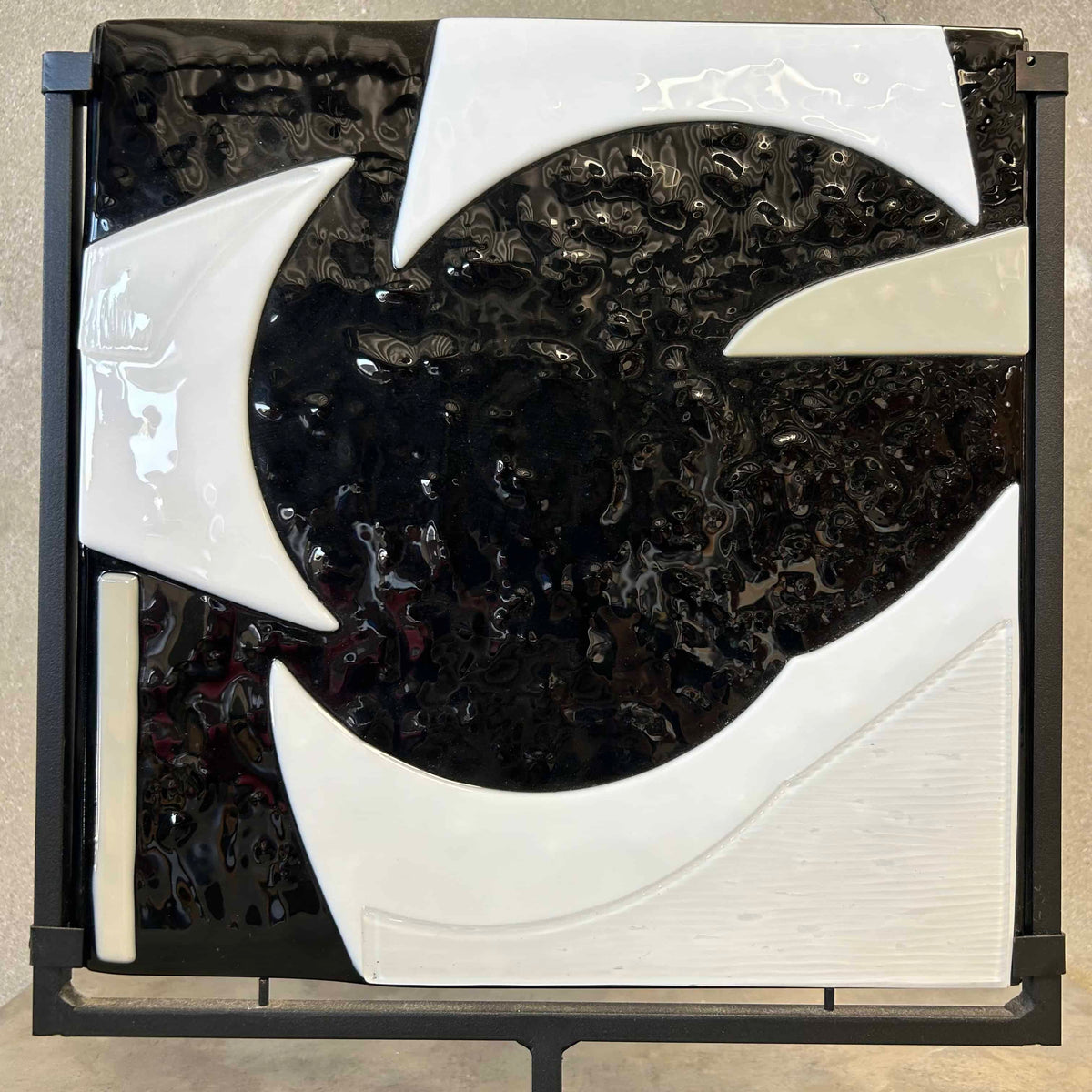 Original Abstract Glass Artwork by David Mac Innes - Signed