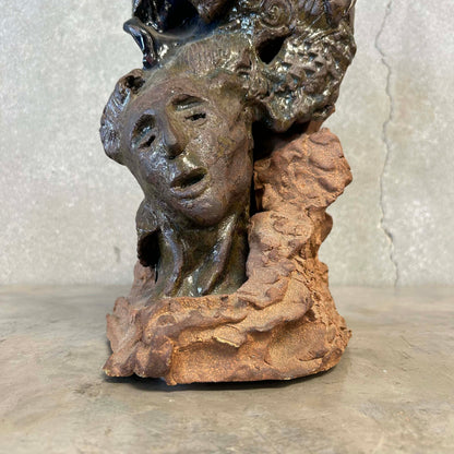 Abstract Ceramic Head Sculpture from David Mac Innes Estate