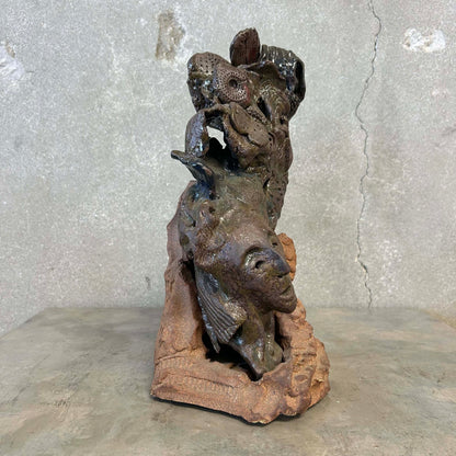 Abstract Ceramic Head Sculpture from David Mac Innes Estate