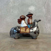 Japanese Ceramic Vase w/ Horse & Figures Product Image