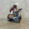 Japanese Ceramic Vase w/ Horse & Figures Product Image
