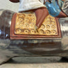 Japanese Ceramic Vase w/ Horse & Figures Product Image