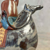 Japanese Ceramic Vase w/ Horse & Figures Product Image