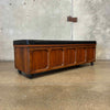 Mid Century Modern Lane Cedar Walnut Hope Chest Bench - Upholstery Tufted Product Image