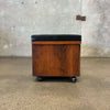 Mid Century Modern Lane Cedar Walnut Hope Chest Bench - Upholstery Tufted Product Image