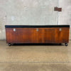 Mid Century Modern Lane Cedar Walnut Hope Chest Bench - Upholstery Tufted Product Image