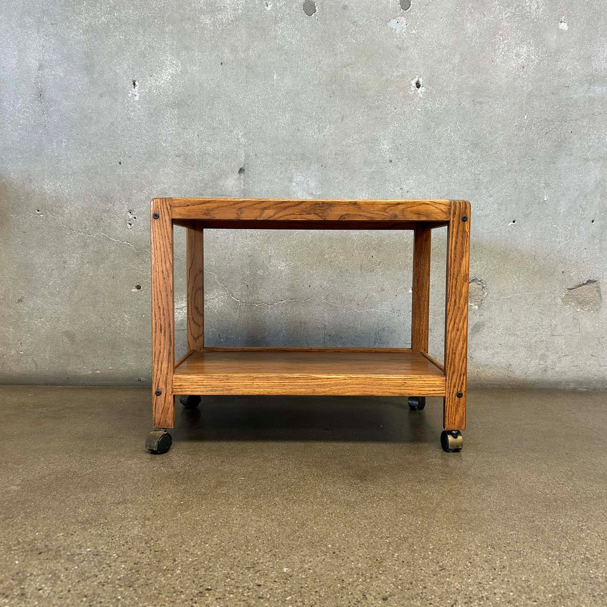 Vintage Oak Bar Cart