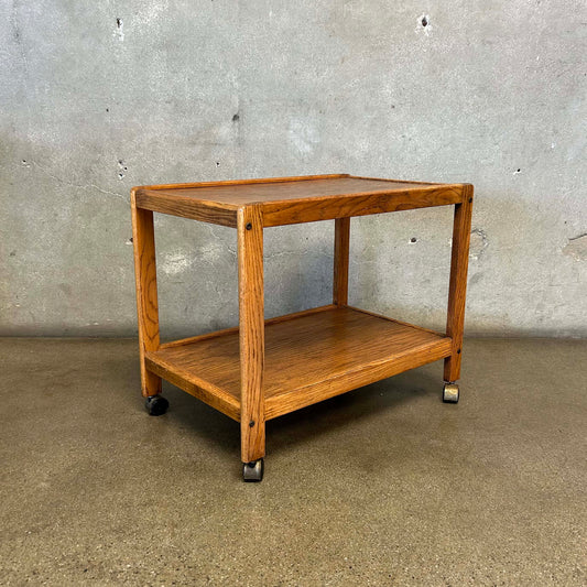 Vintage Oak Bar Cart