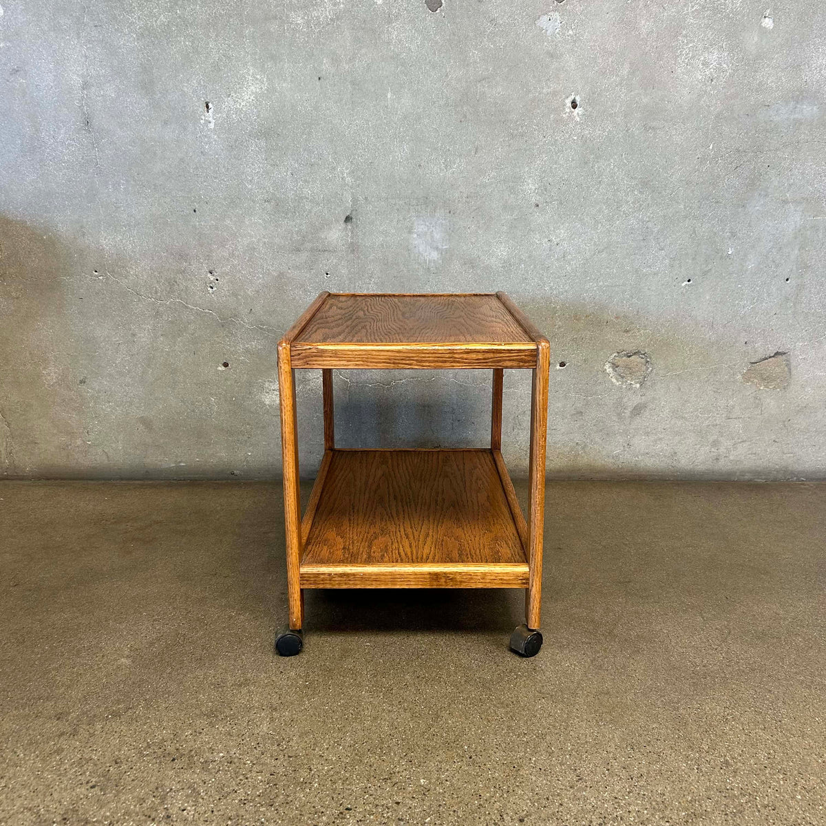 Vintage Oak Bar Cart