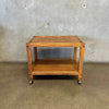 Vintage Oak Bar Cart Product Image