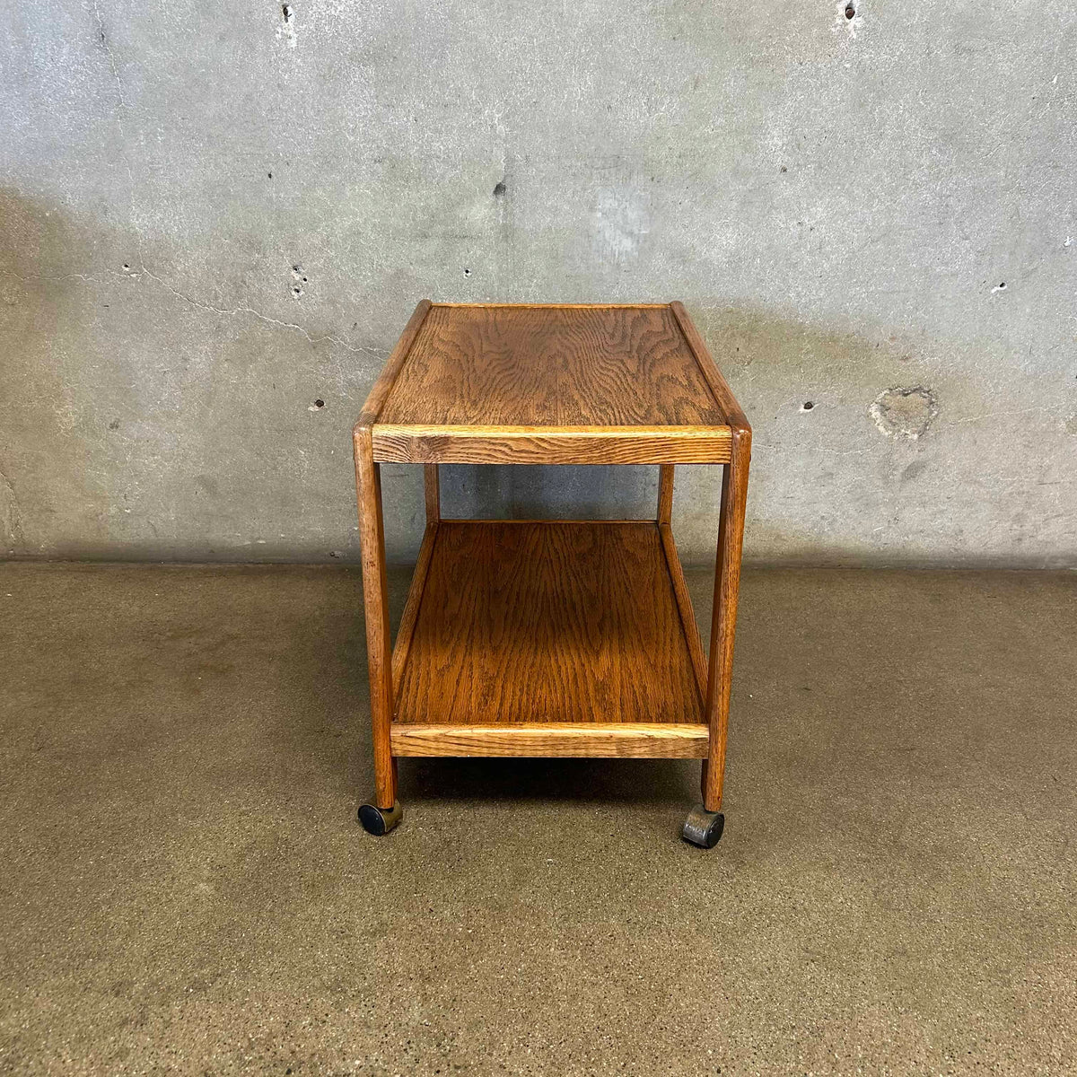 Vintage Oak Bar Cart