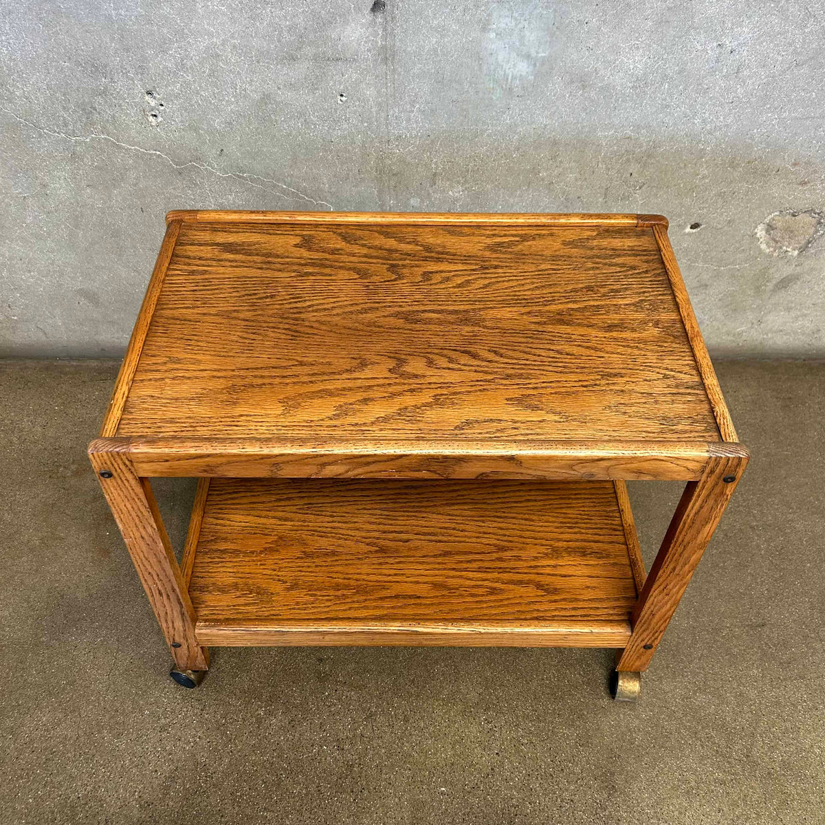 Vintage Oak Bar Cart