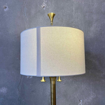 1980s Brass-Tone Floor Lamp (Working)