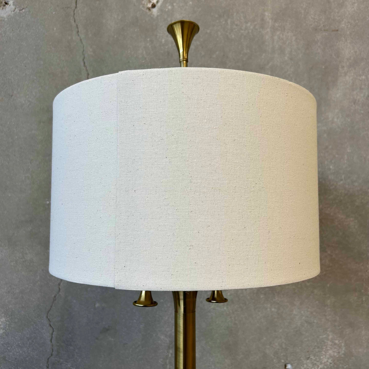 1980s Brass-Tone Floor Lamp (Working)