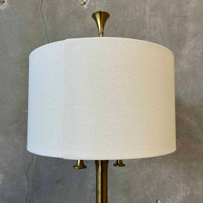 1980s Brass-Tone Floor Lamp (Working)