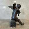 Bronze Vintage Cherub Angel Playing the Flute #1 Product Image