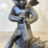 Bronze Vintage Cherub Angel Playing the Flute #1 Product Image