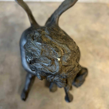 Bronze Vintage Cherub Angel Playing the Flute #1