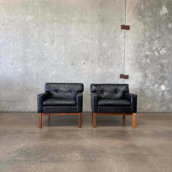 Pair Peem-Oy Leather Lounge Chairs Finland, c. 1965 Product Image