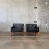 Pair Peem-Oy Leather Lounge Chairs Finland, c. 1965 Product Image