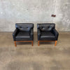Pair Peem-Oy Leather Lounge Chairs Finland, c. 1965 Product Image