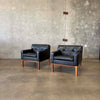 Pair Peem-Oy Leather Lounge Chairs Finland, c. 1965 Product Image