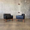 Pair Peem-Oy Leather Lounge Chairs Finland, c. 1965 Product Image