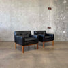 Pair Peem-Oy Leather Lounge Chairs Finland, c. 1965 Product Image