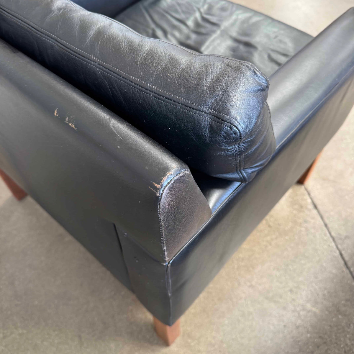 Pair Peem-Oy Leather Lounge Chairs Finland, c. 1965