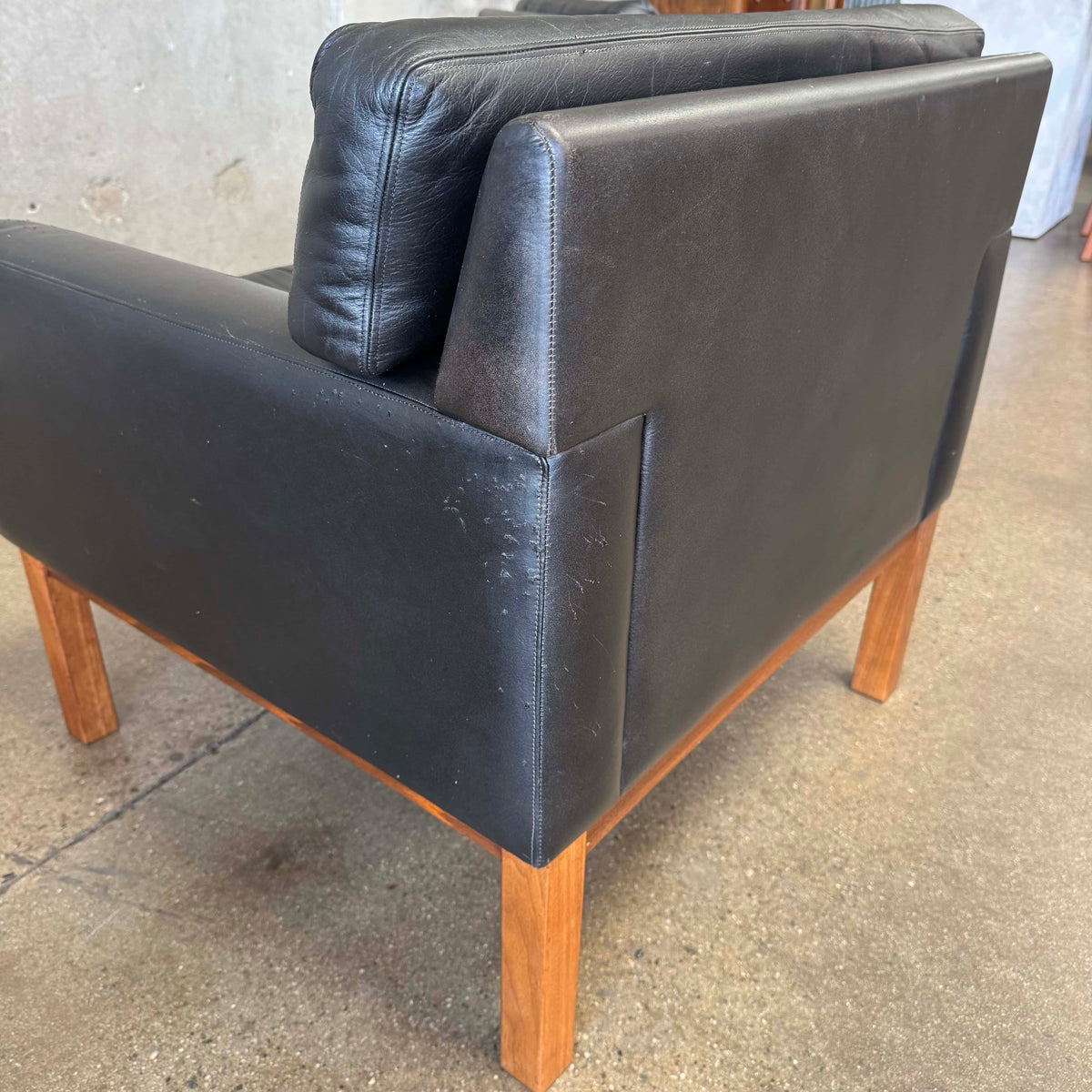 Pair Peem-Oy Leather Lounge Chairs Finland, c. 1965