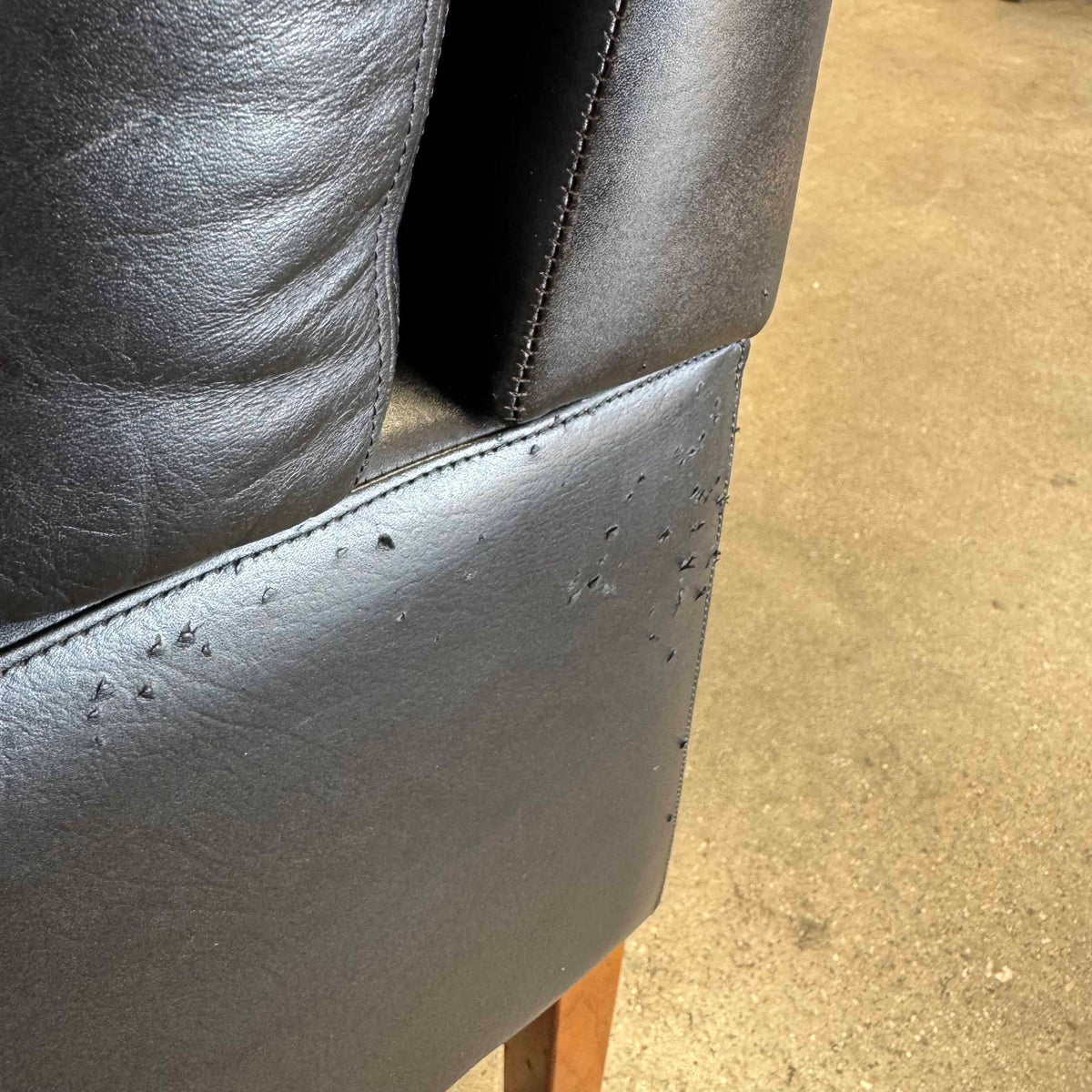 Pair Peem-Oy Leather Lounge Chairs Finland, c. 1965