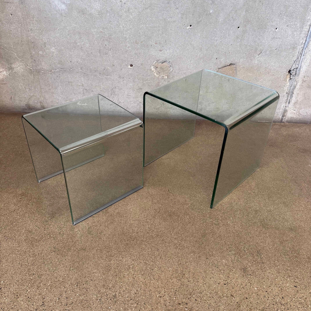Bent Glass Nesting Tables